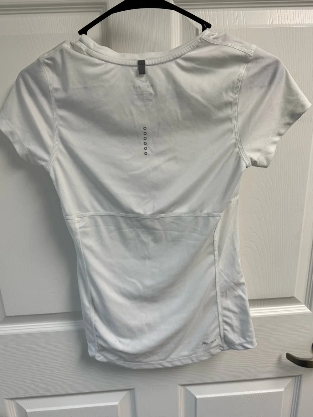 Nike White Short Sleeve Dri-FIT Running Tee with Gray Swoosh Bundle Of 2